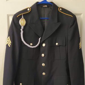 Army Blue 450 Fusible Poly/Wool DSCP by De Rossi & Son Size L